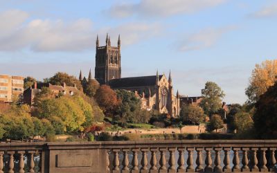 A view over the River of Worcester Cathedral